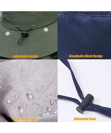 Ehsbuy Dark Gray Fischerhut for Men - Foldable Mesh Angler Safari Hat with Face Cover & Neck Flap - Ideal for Outdoor Adventures - Buy Online on GoSupps.com