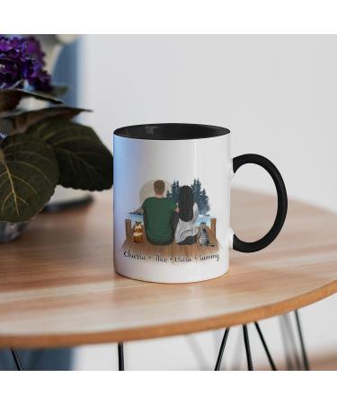 Personalized Kiddle-Design Couple with Cats Mug - Perfect Gift for Cat Moms & Dads | Unique Black Cat Owner Present - Buy Online on GoSupps.com