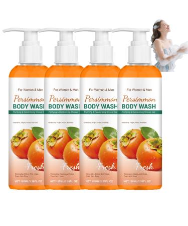 XINRAN Persimmon Shower Gel against body odor. Natural deodorant soap against foot odor for the elderly. Persimmon liquid soap against foot odor underarm odor etc.