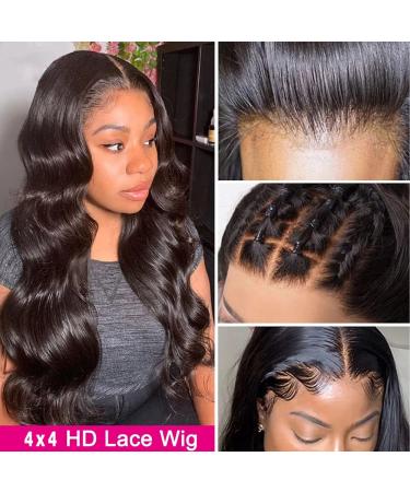 26 HD Brazilian Virgin Human Hair Body Wave Lace Front Wig 180% Density for Black Women - Buy Online on GoSupps.com
