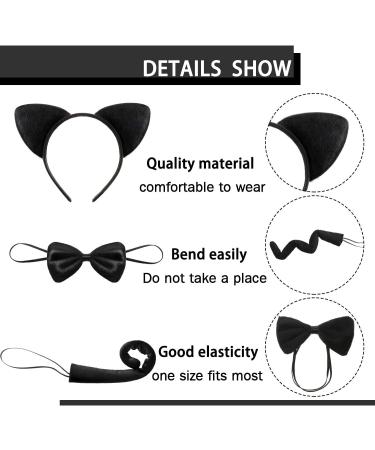WILLBOND 3-Piece Cat Ears Headband Set for Kids | Animal Costume Accessories for Carnival Parties - Buy Online on GoSupps.com