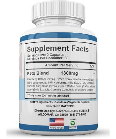 Keto Fit Advanced Ketogenic Pill Formula 1300mg KetoFit Made in The USA (2 Bottle Pack) 60 Day Supply Tank - Buy Online on GoSupps.com