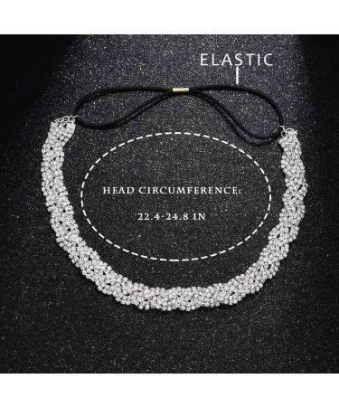 Deladola Rhinestone Headband - Sparkly Crystal Head Chain for Women (Silver) - Buy Online on GoSupps.com