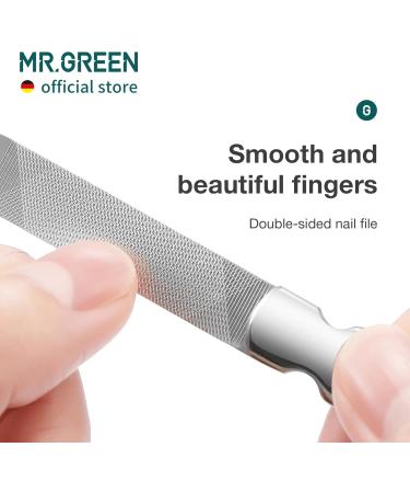 MR.GREEN Double Sided Nail Files - Stainless Steel Manicure & Pedicure Tools for Professional Finger & Toe Nail Care - International Shipping Available - Buy Online on GoSupps.com