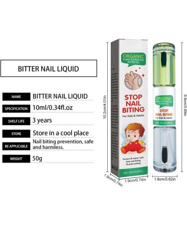  Dous Stop Nails Polish Bitter Nail Water - No Bite Nail Polish - Natural Anti-Nail-Chewing Nail Polish - Prevents Thumb Sucking and Stops Nail Biting - 10ml - Buy Online on GoSupps.com