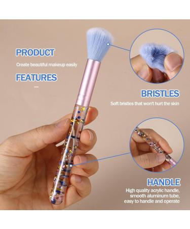 Buy 7 Pcs Crystal Glitter Makeup Brush Set - Cute Synthetic Brushes for Eyeshadow Blush Foundation & Lipstick - Perfect for All Skin Types (Blue) - International Shipping Available - Buy Online on GoSupps.com