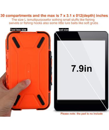 Goture Small Waterproof Fishing Tackle Box - Orange (7.8'' x 4.2'' x 1.8'') - Buy Online on GoSupps.com