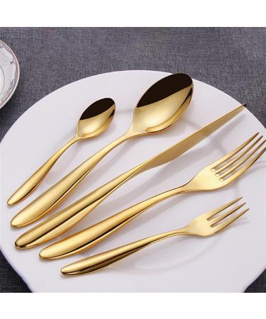 Flatware Sets Gold Knife Fork Spoon Set Cutlery Tableware Stainless Steel Dinnerware Set Luxury Flatware Set Zero Waste Kitchen Device Sets (Color : 2PCS) - Buy Online on GoSupps.com