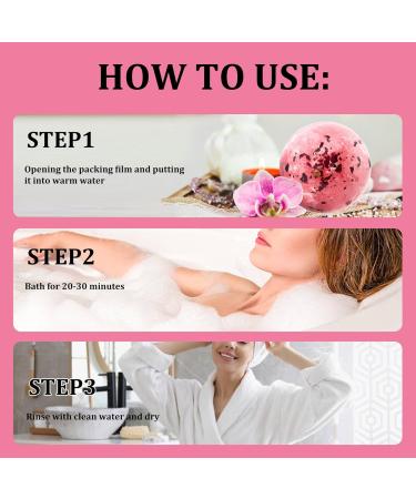 Boules de douche pour femme boule de sel de bain Boules de douche naturelles | Ensemble de 6 boules de bain pour femmes et hommes Kit de boules de douche naturelles boules de bain Spa  - Buy Online on GoSupps.com