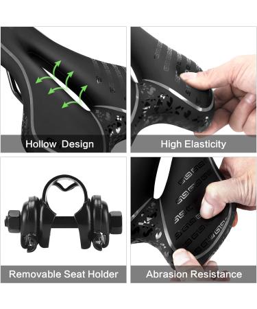 OUXI Comfort Gel Bike Seat for Men and Women - Soft Padded Saddle with Shock Absorption - Waterproof Replacement for MTB, Road, and Exercise Bikes - Buy Online on GoSupps.com