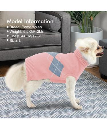 XXL Pink Dog Sweater Vest - Knitted Winter Coat for Pets | Soft Wool Jacket for Dogs & Cats - Buy Online on GoSupps.com