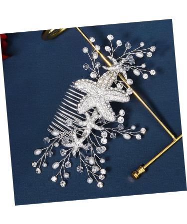 Angoily Starfish Hair Comb Hair Comb Pearl Ornaments Decorative Hair Combs Rhinestone Jewelry Tiara Wedding Hair Accessories for Brides Korean Hair up Pearl (plastic) Banquet - Buy Online on GoSupps.com