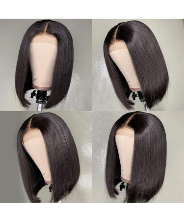Brazilian Virgin Straight Bob Wig for Black Women - 4x4 Lace Front, Glueless & Pre-Plucked (8 Inch, 150% Density) - Buy Online on GoSupps.com