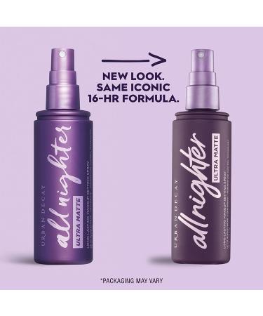 Urban Decay All Nighter Ultra Matte Setting Spray - 16-Hour Makeup Finishing Mist for Oily Skin - Oil & Shine Control - 4 Fl Oz - Buy Online on GoSupps.com