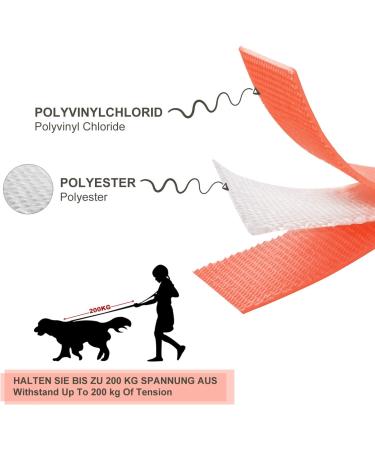 Toozey Waterproof Training Leash for Dogs - 5m/10m/15m/20m Towline with Hand Loop & Mesh Pocket - Robust Neon Orange Leash for All Dog Sizes - Buy Online on GoSupps.com