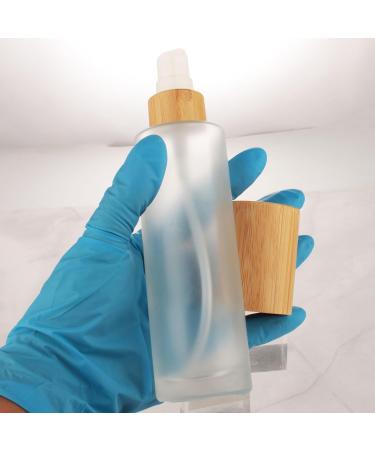 Cosidea 100ml Refillable Bamboo Lid Glass Bottles | Lotion Pump & Travel Containers for Cosmetics - Buy Online on GoSupps.com