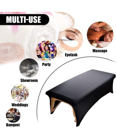 Stretchy Lash Bed Cover - Protective Spa Treatment Sheet Set for Lash/Massage Bed (Black) - Buy Online on GoSupps.com