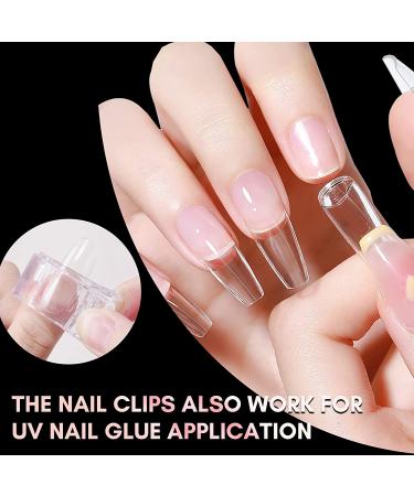 Makartt Nail Tip Clips & Dual Forms Kit - 12Pcs Clear Acrylic Clips + 72Pcs Molds for Poly Gel Nails | Beginner's Nail Art Tools - Buy Online on GoSupps.com