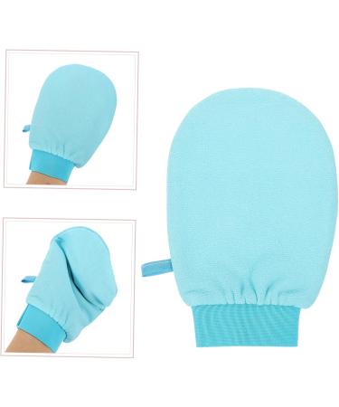 MAGICLULU Moufles Exfoliant Moussant pour Bain et Bain Taille Ajustable Bleu Doux pour Peau Unisexe Nettoyage Corps et Massage Spa - Buy Online on GoSupps.com