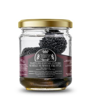 Valnerina Tartufi Whole Black Summer Truffle | Natural Artisanal & Italian Preserved in Your Own Juice | 200 Gr Jar.