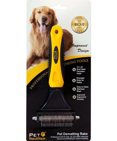 Pet Republique Dematting Tool for Dogs, Cats, Rabbits - 12+23 Teeth Mat Remover & De-matting Comb - Buy Online on GoSupps.com