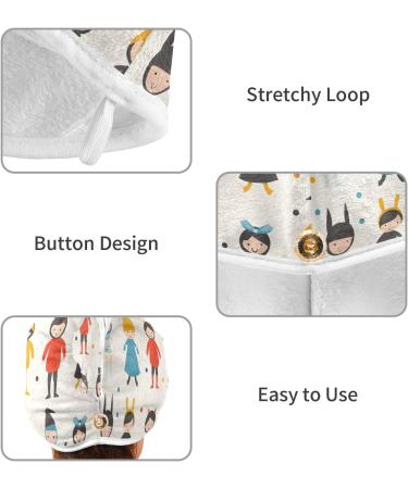 Children's Fashion Show Hair Towel 2 Pack | Super Absorbent Quick Dry Hair Turbans for Women & Girls - Buy Online on GoSupps.com