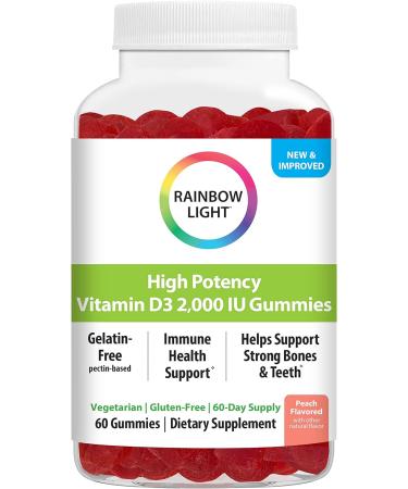 Rainbow Light High Potency Vitamin D3 2,000IU - Peach - 60 Gummies