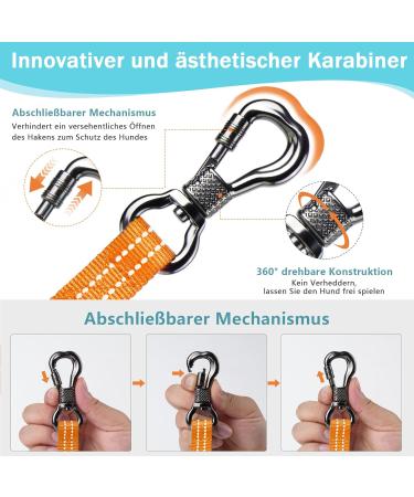 Buy X XBen 20m Long Robust Dog Leash | Reflective Training Line with Lockable Carabiner for Small & Medium Dogs | Convenient Hand Loop - Light Orange - Buy Online on GoSupps.com