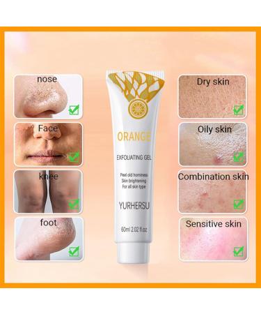Orange Face Scrub Exfoliator Vitamin C Facial Scrub Gel Deep Exfoliating Face Wash Face Exfoliator Blackhead Scrub Orange Gel Mild Facial Exfoliator for Radiant Skin Face Body Knee - Buy Online on GoSupps.com