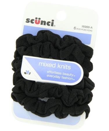 Scunci Mini Twisters Black - 6 Pack | Durable Hair Ties for All Hairstyles - Buy Online on GoSupps.com