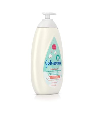 Johnson's CottonTouch Newborn Baby Face and Body Lotion - Hypoallergenic Moisturization with Real Cotton - 27.1 fl. oz - Paraben, Sulfate, and Dye-Free - Buy Online on GoSupps.com