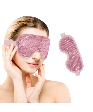 CAM2 Cooling Eye Mask Cold Face Eye Mask Reusable Eye Mask with Gel Beads Cooling Mask/Cooling Pads Gel Eye Mask (Pink)