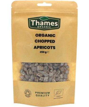 Organic Chopped Apricots-Certified Organic Non-GMO Vegan No Additives No Preservatives Resealable Bag by Thames Organic 500g - Buy Online on GoSupps.com