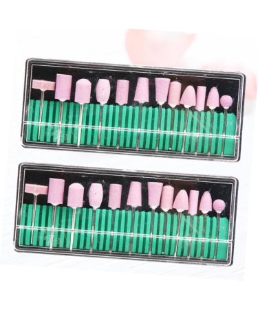FRCOLOR 2 drill Accessories nail nail grinding head tool clean nail drill bits set manicure Grinding head 12 piece set nails drill bits nail tool nail drill tool nail drill drill set - Buy Online on GoSupps.com