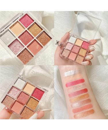Fashion Waterproof Eyeshadow Palette 9 Colors Shimmer Matte Eyeshadow Makeup Palette Colorful Creamy Texture Eyeshadow Powder (01#) - Buy Online on GoSupps.com