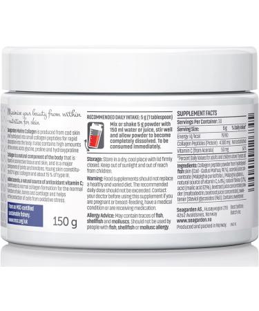 Collag ne Marin Type 1 Boire - Peptides Hydrolys s + Vitamine C Compl ment Alimentaire Go t Fraise Peau Hydrat e Articulations Souples - 150 g (30 Portions) - Buy Online on GoSupps.com