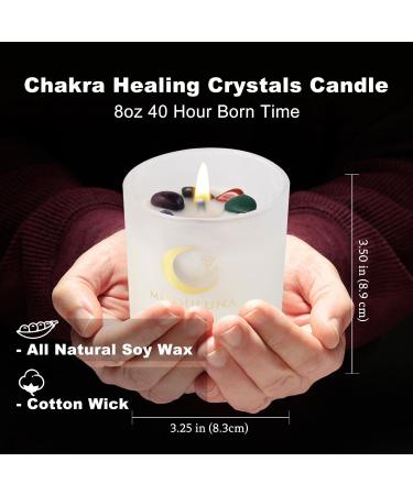 Lemon Aromatherapy Candle with Crystals | 8oz 100% Natural Soy Wax | 40H Burn | Perfect Gift for Women Moms & Men | Ideal for Home Relaxation & Birthdays - Buy Online on GoSupps.com