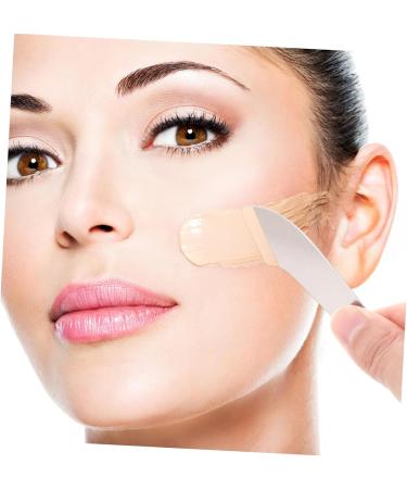 Beavorty 2pcs Beauty Makeup Spatula Scraper Makeup Mixing Spatula Foundation Mixing Spatula Stainless Steel 1 g (Pack of 1) Silverx2pcs - Buy Online on GoSupps.com