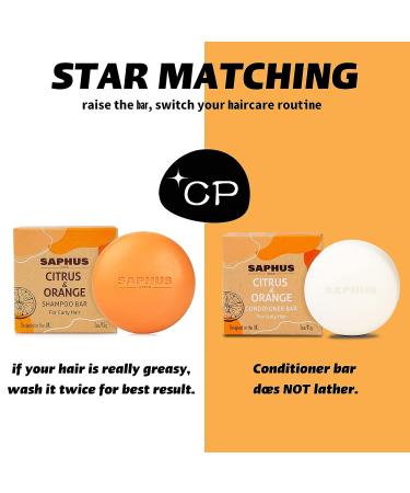 Argan Oil Shampoo and Conditioner Bar - Vegan, Eco-Friendly, Zero Waste, for Curly & Damaged Hair - Citrus & Orange Scent - Buy Online on GoSupps.com
