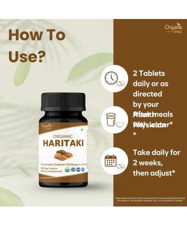 Organic Spree Mulethi Sticks & Haritaki Supplement 150g & 120 Tablets Pure Yashtimadhu & USDA Organic Terminalia Chebula Herbal Digestive & Immune Health Support - Buy Online on GoSupps.com