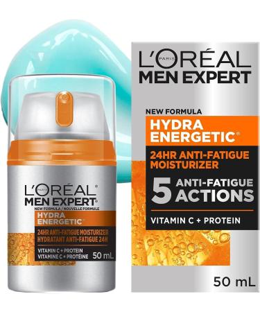 L Or al Paris Men Expert Hydra Energetic Face Cream with Vitamin C + Protein & Daily Face Wash for Men Pure Charcoal Men Expert Skincare Hydra Energetic Cream 48mL + Face Wash - Buy Online on GoSupps.com