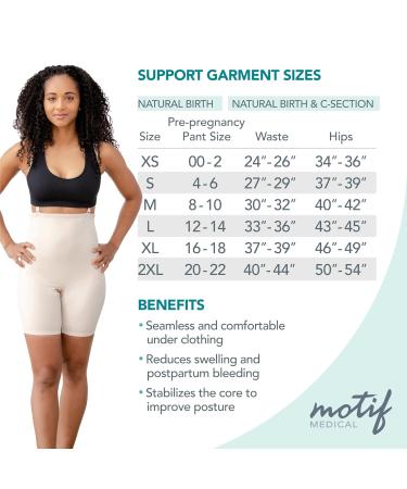 Motif Medical Postpartum Recovery Girdle - C-Section & Natural Birth Support - Lightweight & Breathable - FDA Listed XL in Nude - International Shipping Available - Buy Online on GoSupps.com