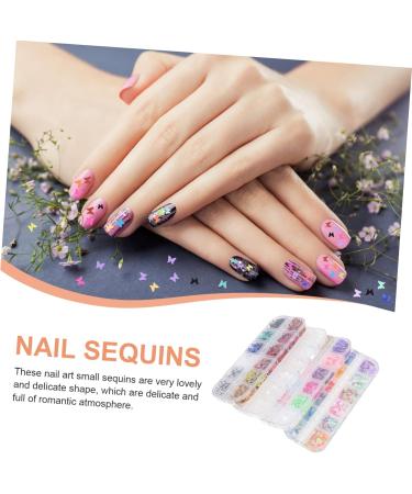 FRCOLOR 20 Boxes Nail Art Sequins Accessories Glitter Nail Stickers Accessories for Girls Sunflower Nail Art 3d Star Nail Decals Nail Art Transfer Decor Plastic Patch Manicure - Buy Online on GoSupps.com