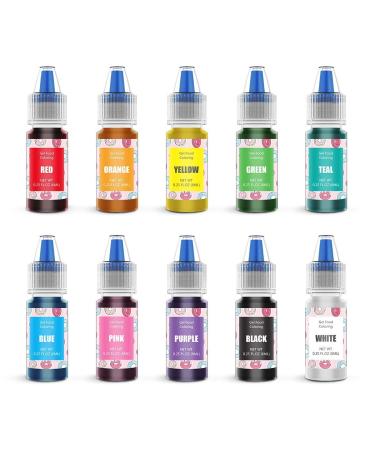 Gel Food Coloring Cake Decorating Set - Jelife 10 Colors Gel Based Flavorless Edible Food Color Dye Vibrant Concentrated Neon Icing Colors for Kids Baking Macaron Frosting Fondant Cookie (6ml/Bottles) 6ml Gel Food Coloring - Buy Online on GoSupps.com