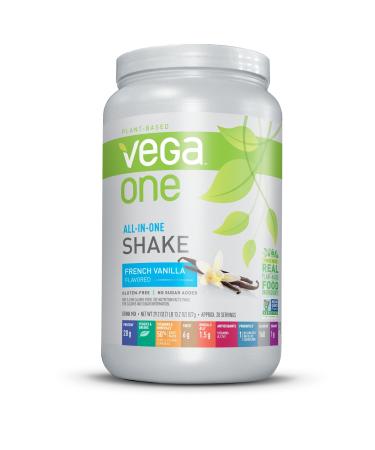 Vega One All in One Nutritional Shake French Vanilla - Plant Based Vegan Protein Powder Non Dairy Gluten Free Non GMO 29.2 Ounce (Pack of 1)