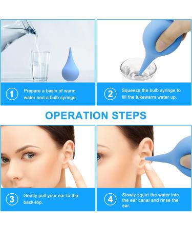 BVN Rubber Suction Ear Syringe 90ml | Hand Bulb Squeeze Bulb for Ear Wax Removal - Blue | Suitable for Adults and Children - Buy Online on GoSupps.com
