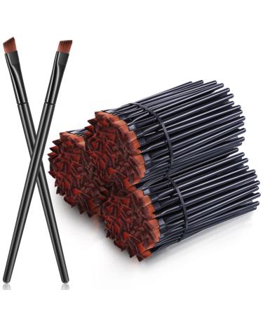 meekoo 150 Pcs Disposable Angled Eyebrow Brushes Eyeliner Makeup Brush Eyebrow Tint Brush Soft Cosmetic Blending Slanted Brush Disposable Concealer Brush Eyeshadow Brushes for Women Girl, Black - Buy Online on GoSupps.com