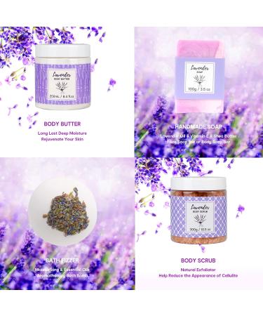 13pcs Lavender Bath Gift Set for Women - Mother's Day & Birthday Gifts - Self Care Kit with Wine Tumbler - Relaxing Spa Kit for Mom, Sister, Wife, Girlfriend - Buy Online on GoSupps.com