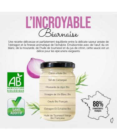 Set of 3 Gourmet Sauces - 1 Aioli Sauce 1 B arnaise Sauce & 1 Sauce 3 Peppers - Gourmet & Healthy Flavors - Organic & French - Buy Online on GoSupps.com