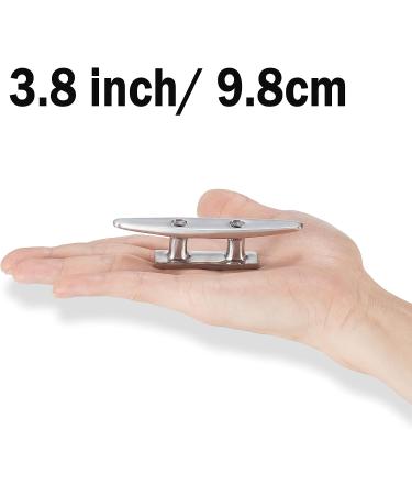 ZOMCHAIN 4 inch Boat Cleat Open Base Dock Cleat | 316 Stainless Steel Mooring Accessories (2PCS) with Installation Screws - Buy Online on GoSupps.com